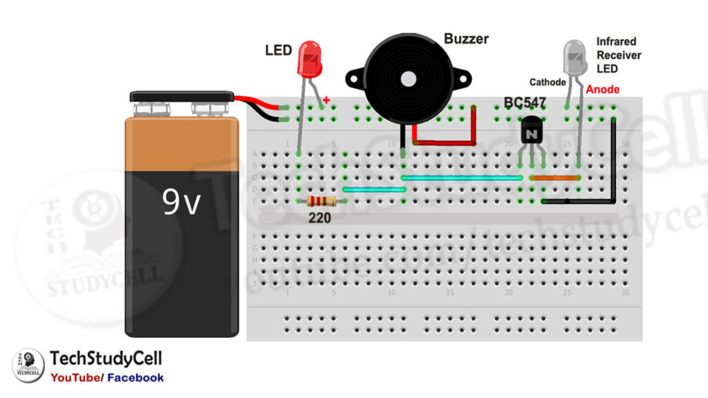 Fire Detector Alarm circuit diagram