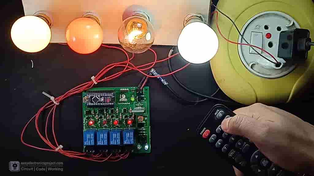 Controlling relay module with IR remote