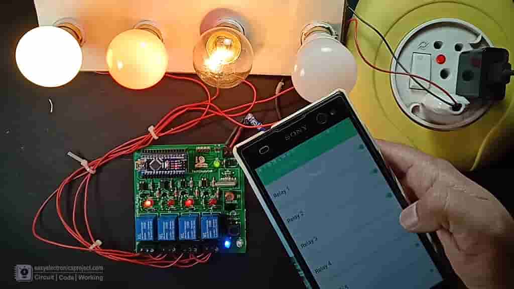 Controlling relay module with Bluetooth