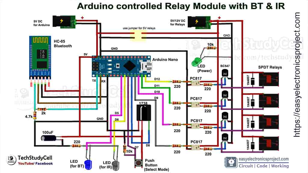 arduino controlled relay circuit