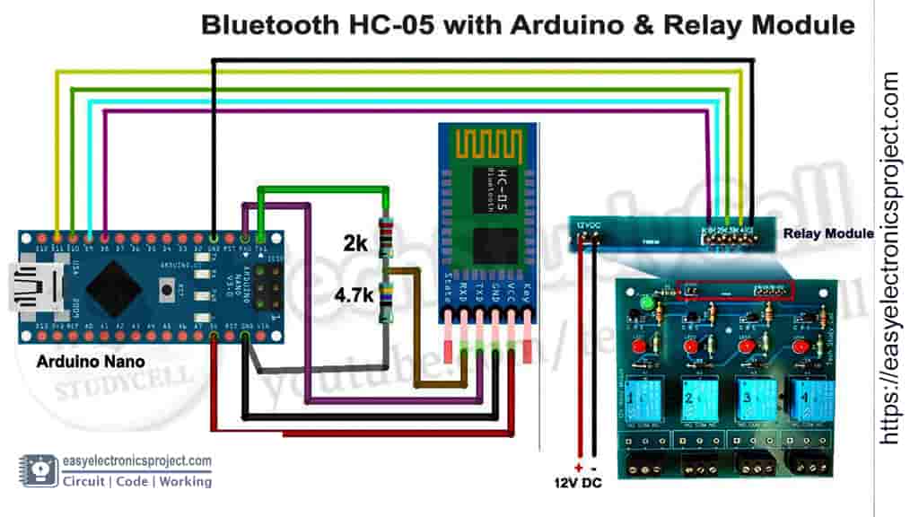 circuit bluetooth arduino controlled relay