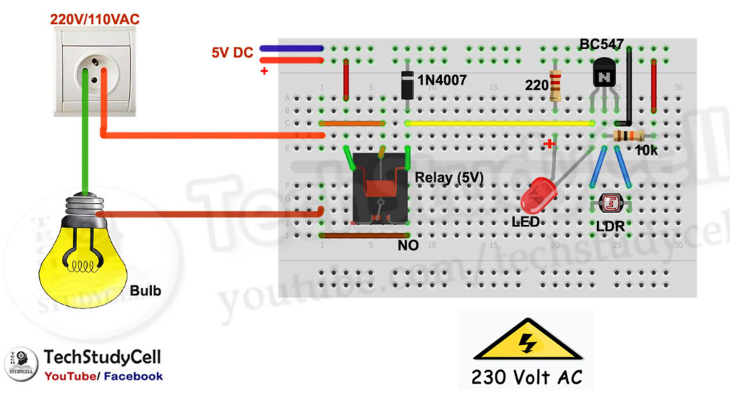 automatic street light circuit diagram