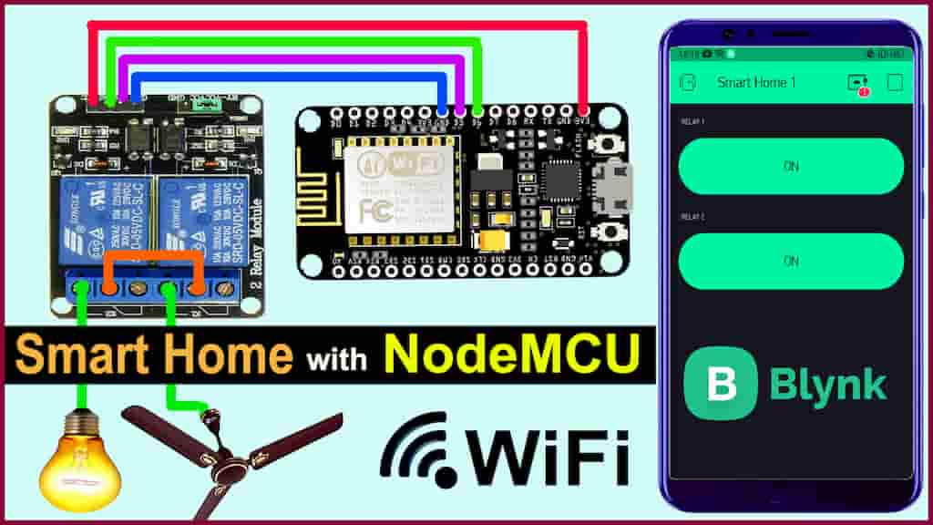 Home automation project with NodeMCU and Blynk