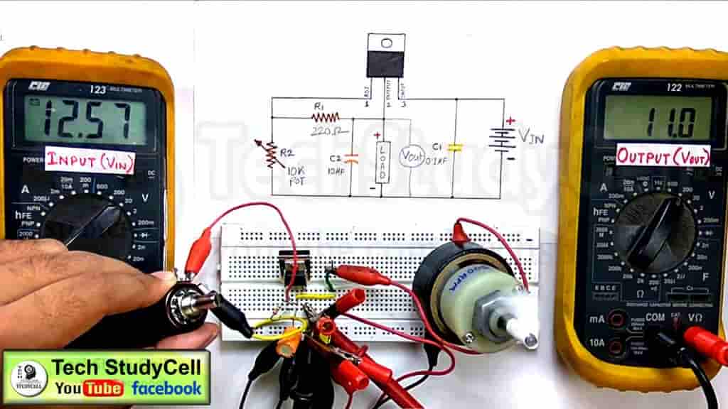 LM317 Voltage Regulator circuit Simple Electronics Projects