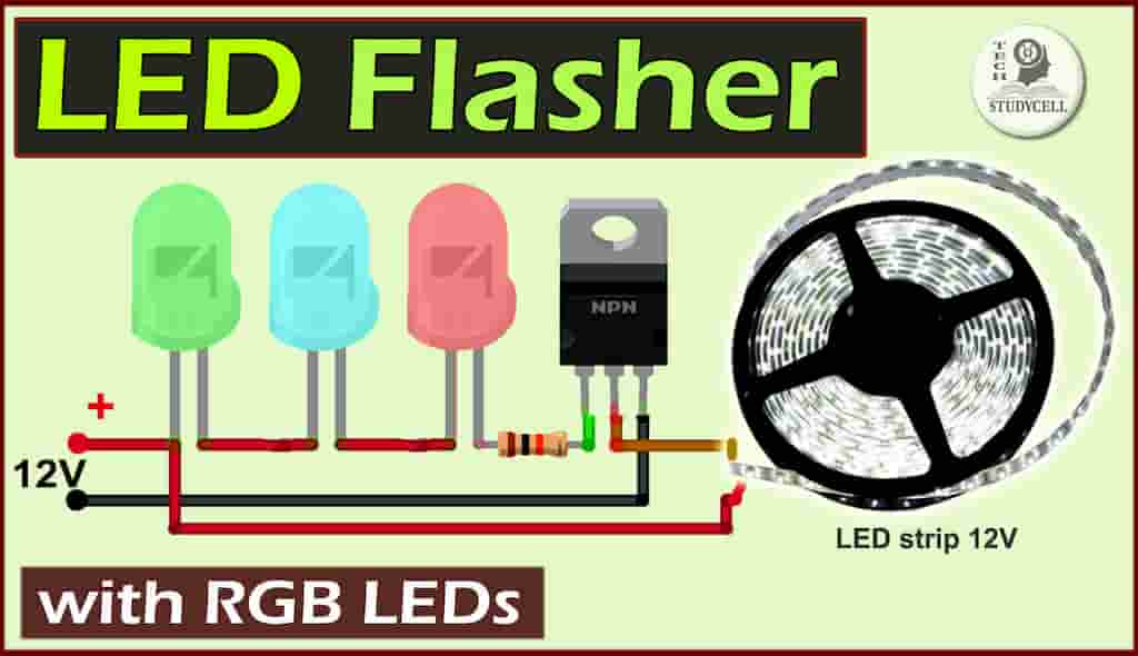 LED blinker with RGB LED cover pic
