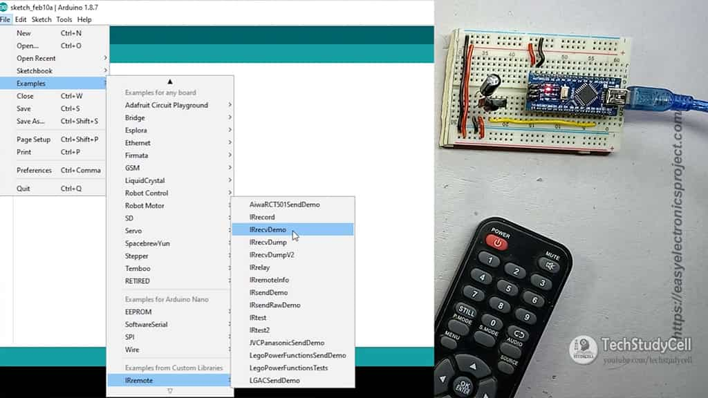 Arduino IR remote library