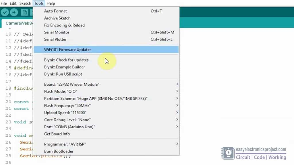 Arduino IDE setup