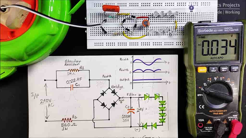 LED circuit on Breadboard