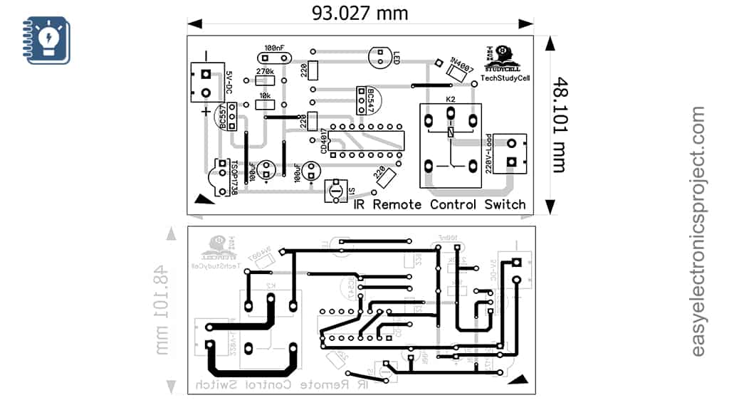PCB Layout of the IR Sensor Switch