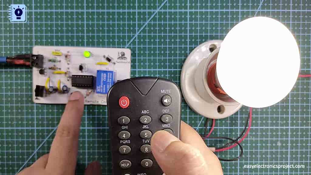 Controlling the light from the push-button