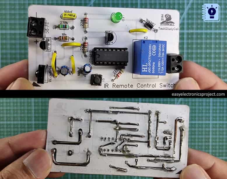PCB for the infrared remote switch circuit
