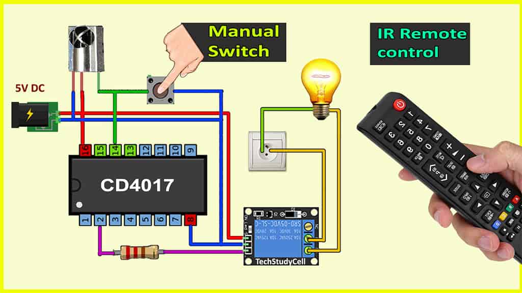 IR sensor switch with 4017