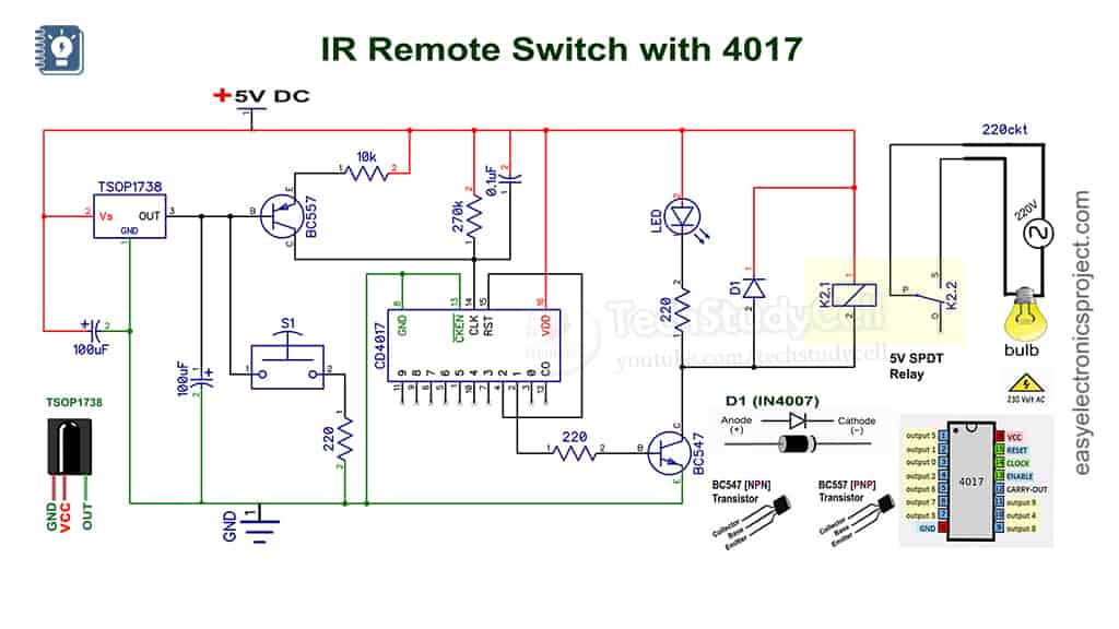 IR sensor switch schematic