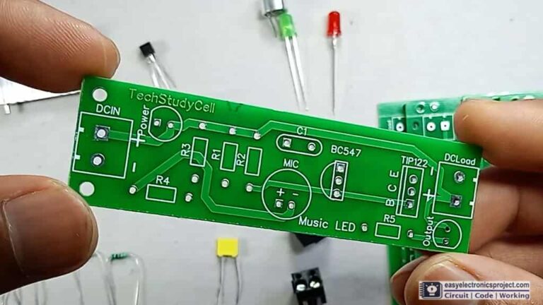 Music Rhythm LED Flashlight Circuit - Electronics Projects 2025
