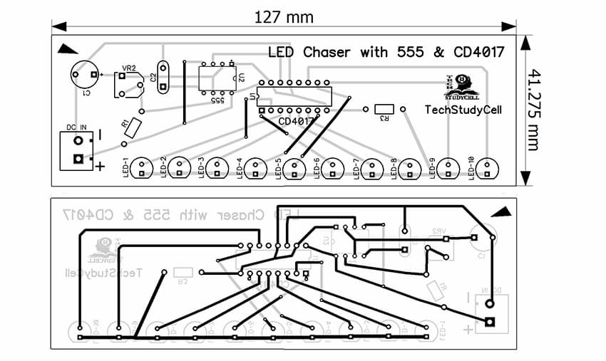 PCB Layout LED chaser