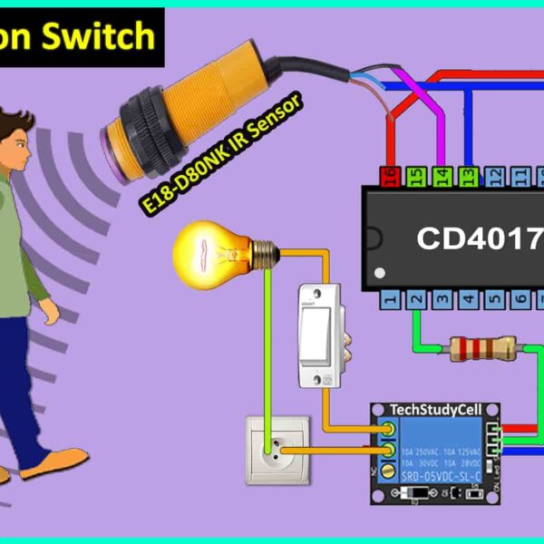 IR Sensor Switch with IC 4017 project - Electronics Projects