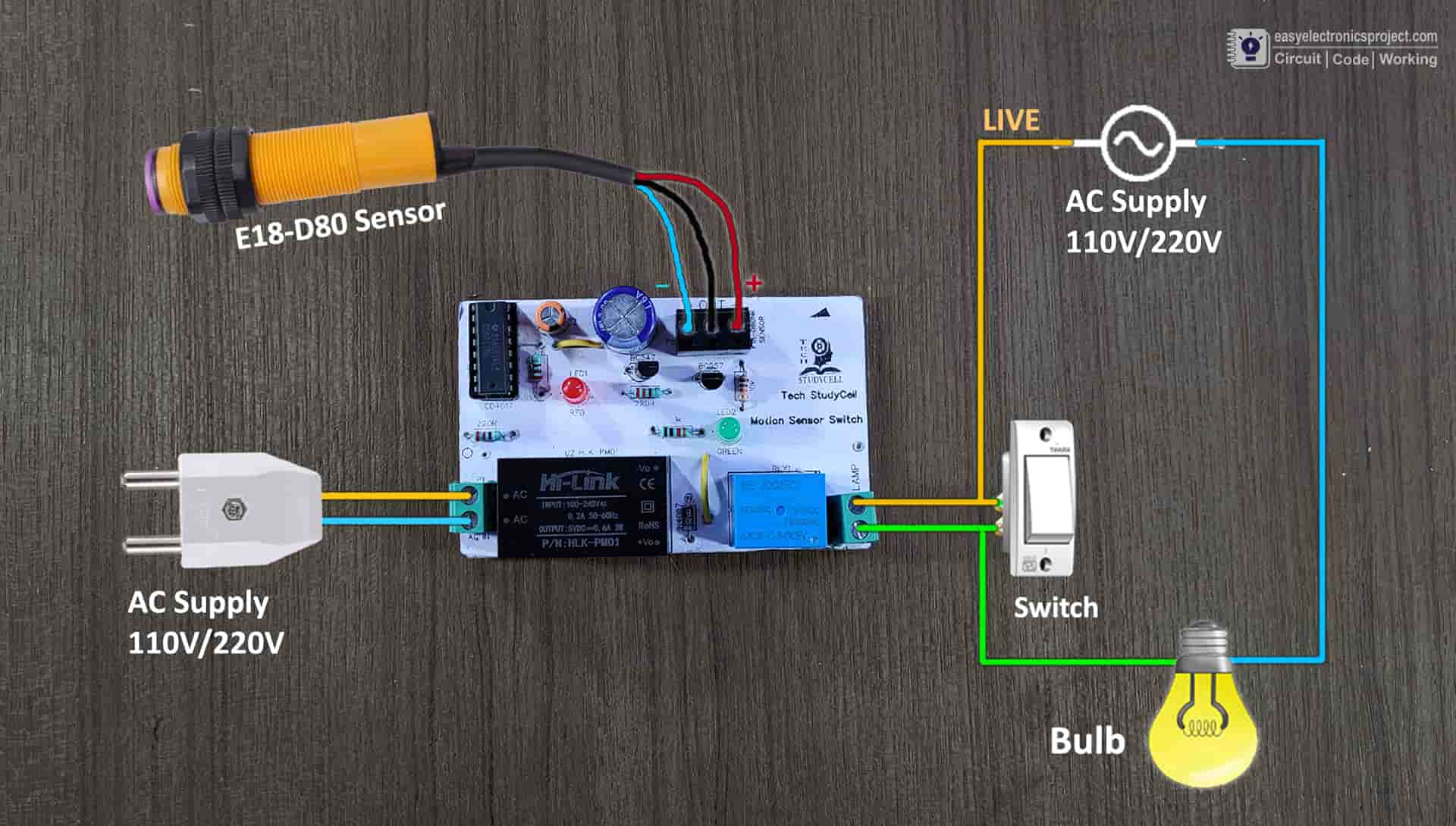 Motion Sensor Circuit Diagram For Lighting