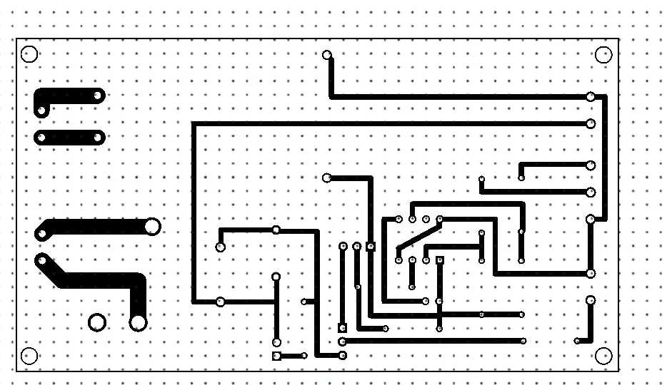 BOTTOM PCB Layout for Automatic Water Pump Controller