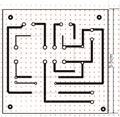 BOTTOM Layout of the PCB